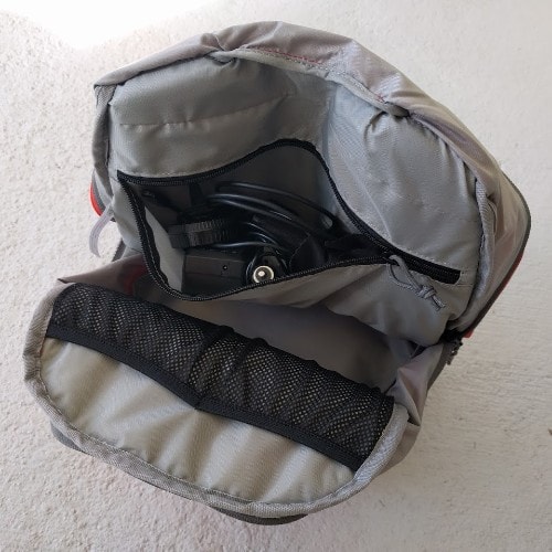 Inside of the Lowepro Hatchback 22L